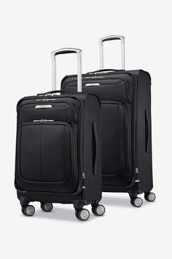 Samsonite Solyte DLX Softside Expandable Luggage With Spinner Wheels, Midnight Black 2-Piece Set