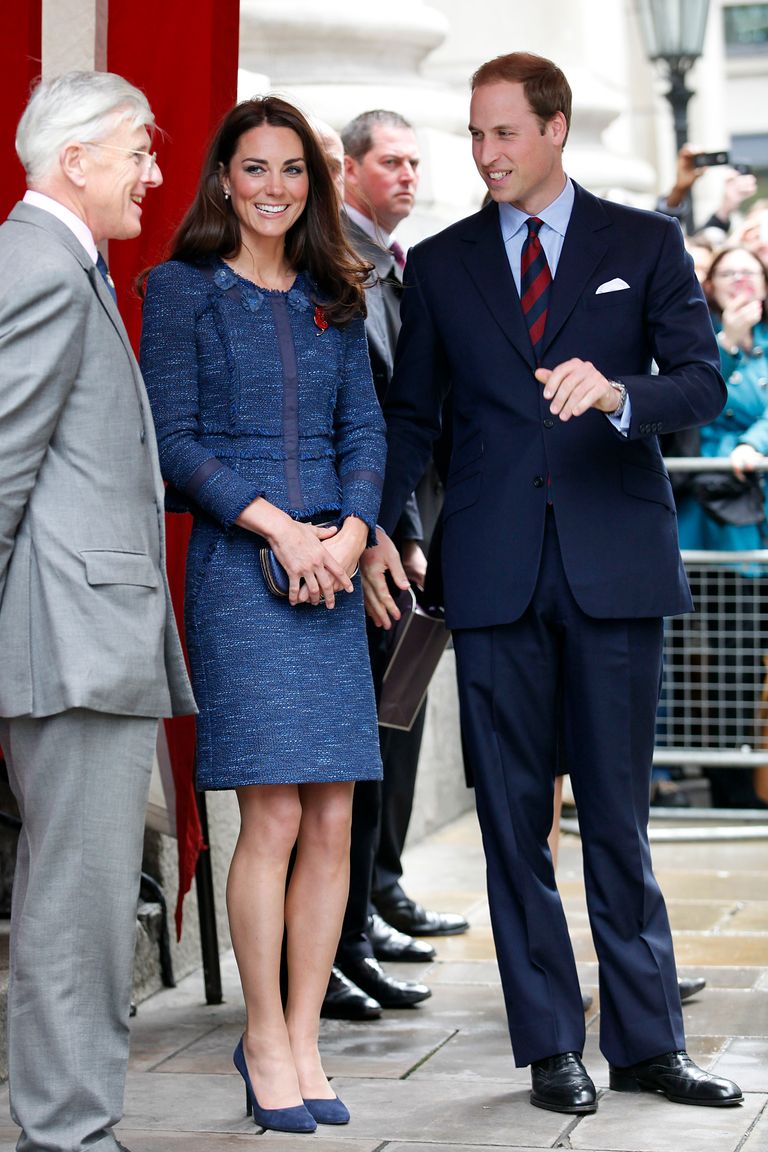 LONDON, UNITED KINGDOM - APRIL 26:  Prince William, Duke of Cambridge and Catherine, Duchess of Cambridge leave after attending a Reception For The Scott-Amundsen Centenary Race at Goldsmiths’ Hall on April 26, 2012 in London, England. (Photo by Neil Mockford/FilmMagic)