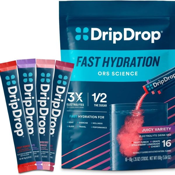 DripDrop Hydration Packets - Juicy Variety Pack, 16 Count