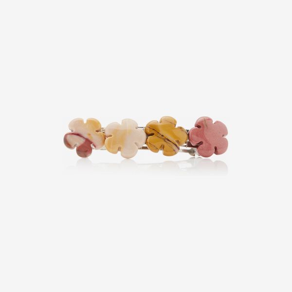 Timeless Pearly Floral Mother-Of-Pearl Hair Barrette