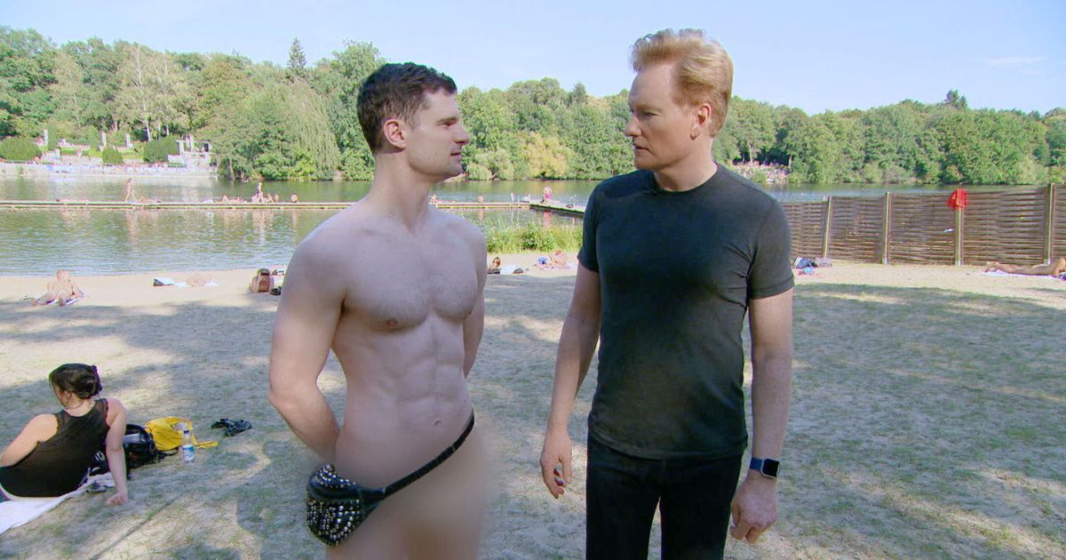 Conan Goes to a Nude Beach With Flula Borg to Enjoy the Bounty of German An...
