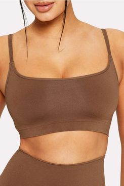 Chiffon crop-top bra