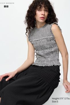 Uniqlo x Cecilie Bahnsen Shirring Top | Sleeveless | Checked