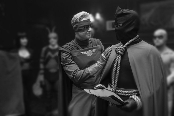 Captain Metropolis and Hooded Justice in HBO&rsquo;s Watchmen.