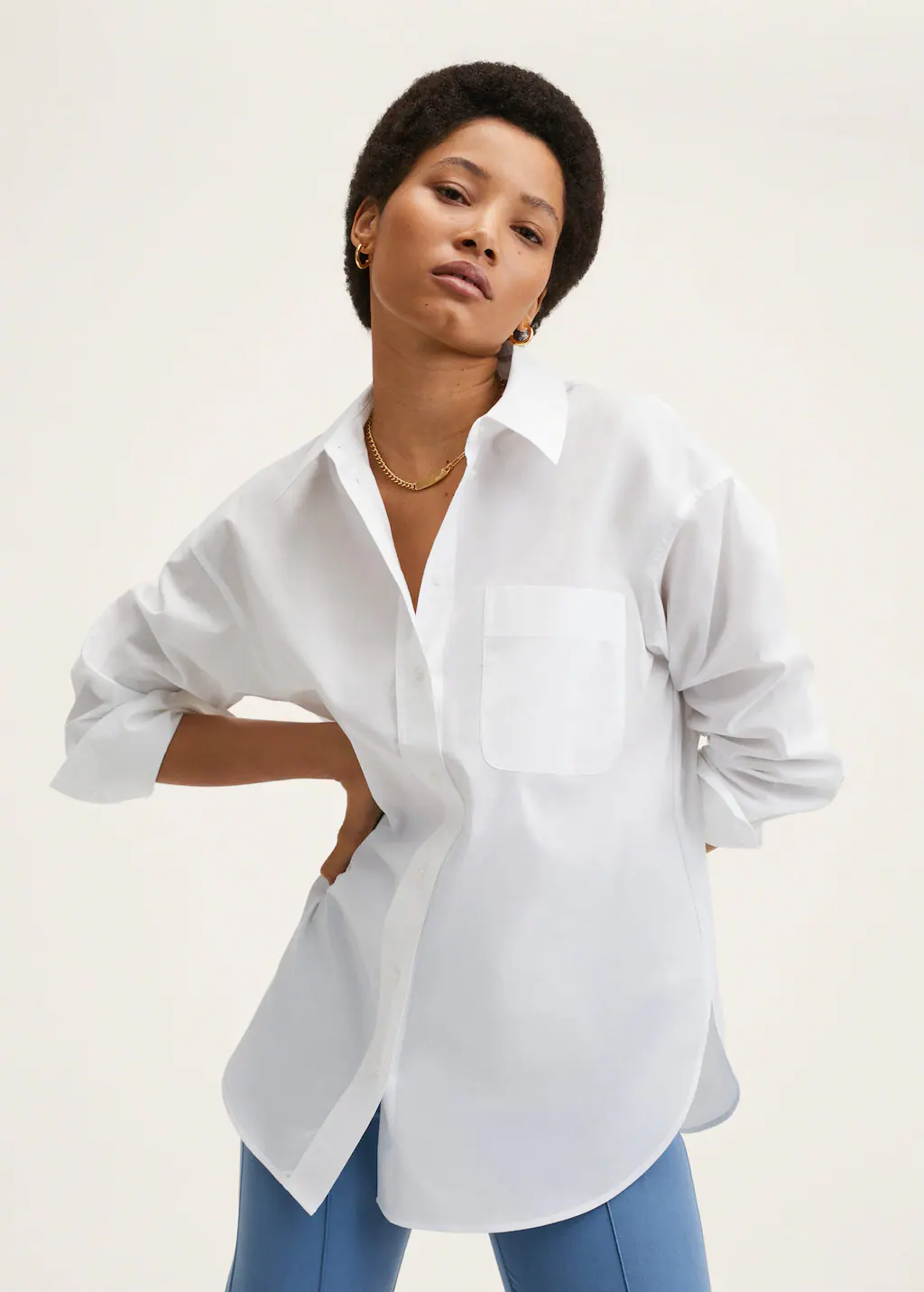 Women's Long Sleeve Oversized Linen Shirt find