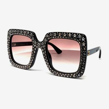 Gucci Red Gradient Square Sunglasses