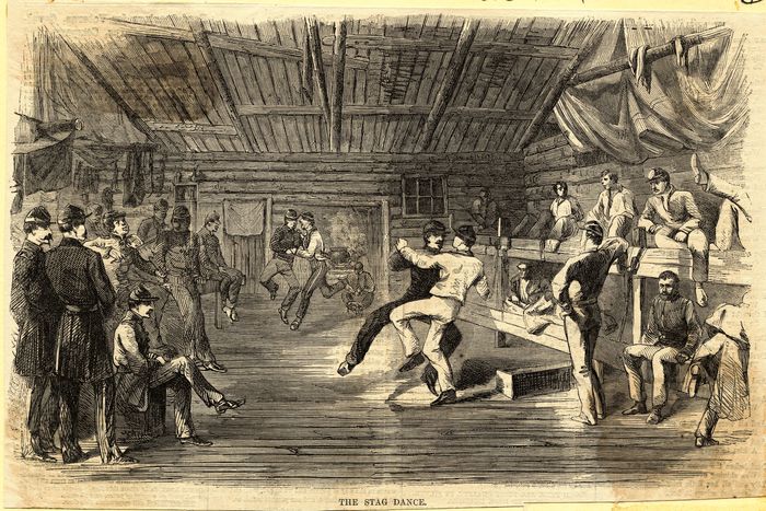 Engraving of Civil War Stag Dance.