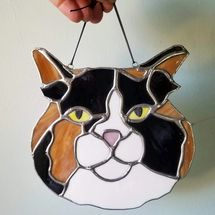 Mind and Mineral Custom Pet Stained Glass Portrait