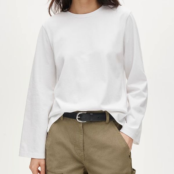 J.Crew Boyfriend Jersey Relaxed Long-Sleeve T-shirt - White