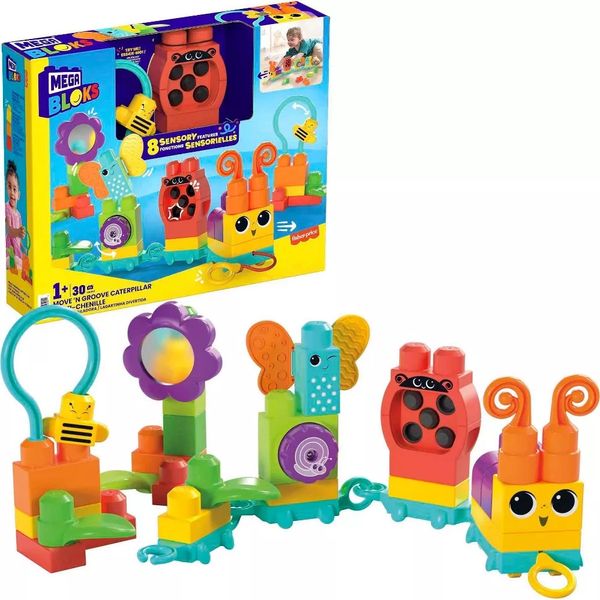 Mega Bloks Move n Groove Caterpillar Sensory Building Toys