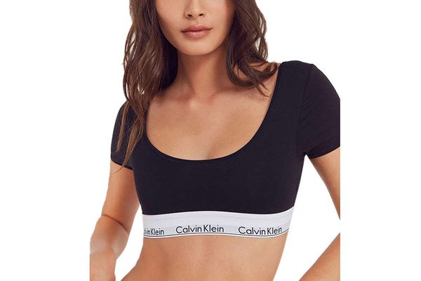 Calvin Klein Short Sleeve Bra Top