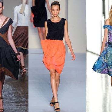 Looks from Donna Karan, Marc by Marc Jacobs, and Rodarte.