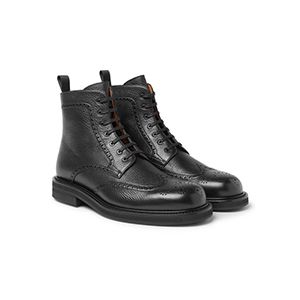 Jacques Full-Grain Leather Brogue Boots