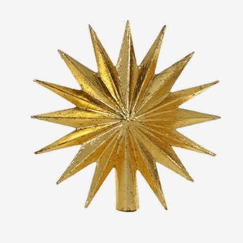 Cody Foster 16 Point Star Tree Topper in Antique Gold