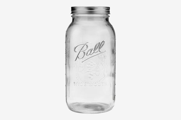 Ball Glass Mason Jar with Lid and Band, Wide Mouth, 64 Ounces