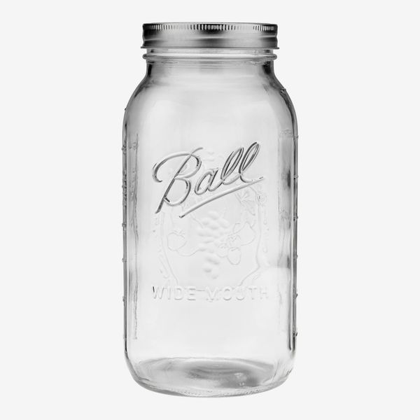 Ball Glass Mason Jar with Lid and Band, Wide Mouth, 64 Ounces