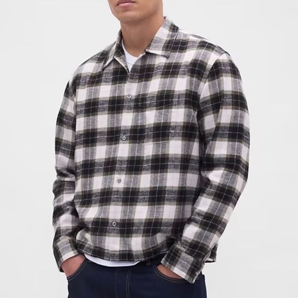Gap Organic Cotton Relaxed Flannel Shirt