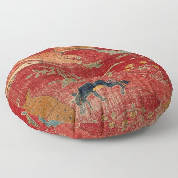 Animal Grotesques Mughal Carpet Floor Pillow, by Vicky Brago-Mitchell