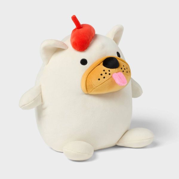 Pillowfort Frenchie Kids’ Mini Weighted Plush Throw Pillow Cream