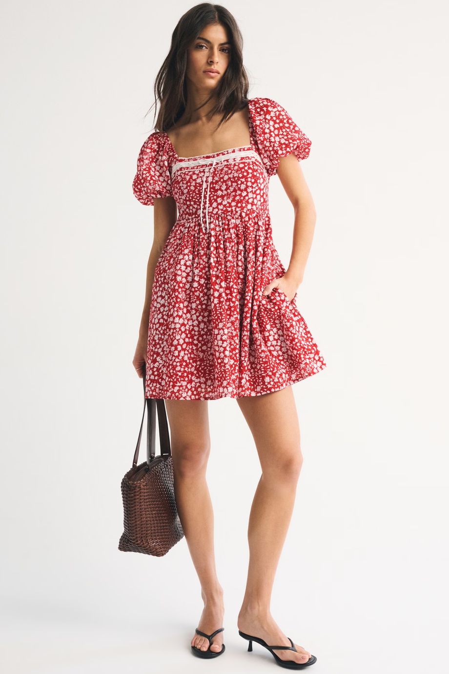 strapless open back dress Rosario Appliqué Floral Bustier Mini Dress