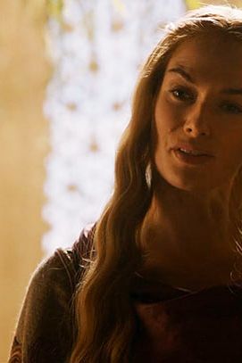 Here's the one-two punch of head-tilt and tainted sympathy, directed at Sansa.
