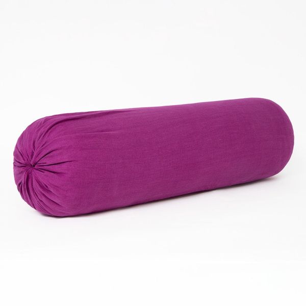 Rough Linen Orkney Bolster Pillow Cover With Insert