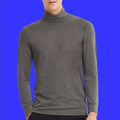 Men's Uniqlo Heat Tech Ultra Warm Navy Blue Long Sleeve Shirt Large  Innerwear