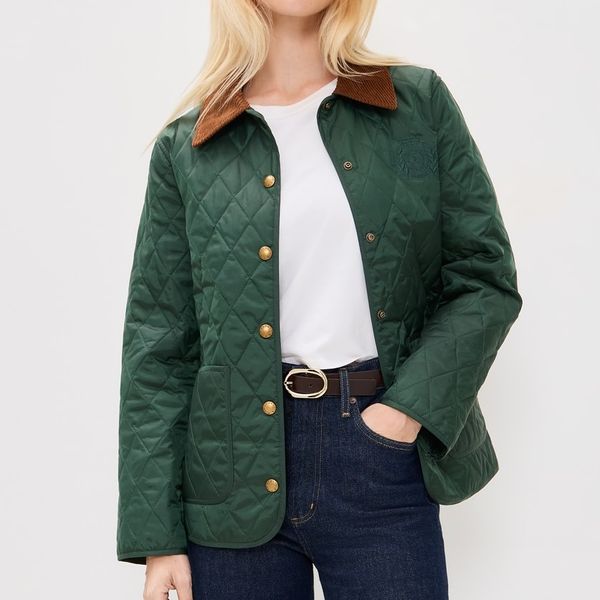 Sporty & Rich New York Crest Nylon Quilted Jacket