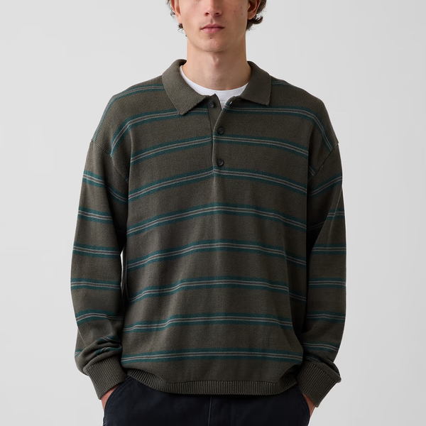 Gap 100% Cotton Relaxed Polo Sweater
