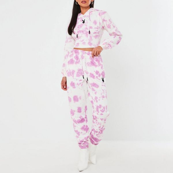 Missguided Pink Tie Dye Oversized Joggers