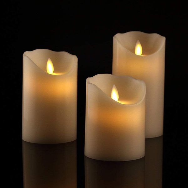 Antizer Flameless Candles, Set of 3