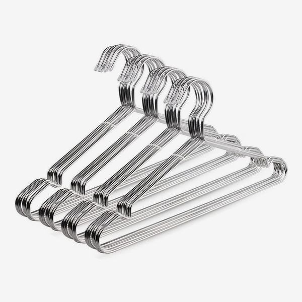 40 Pack Stainless Steel Strong Metal Coat Hanger 