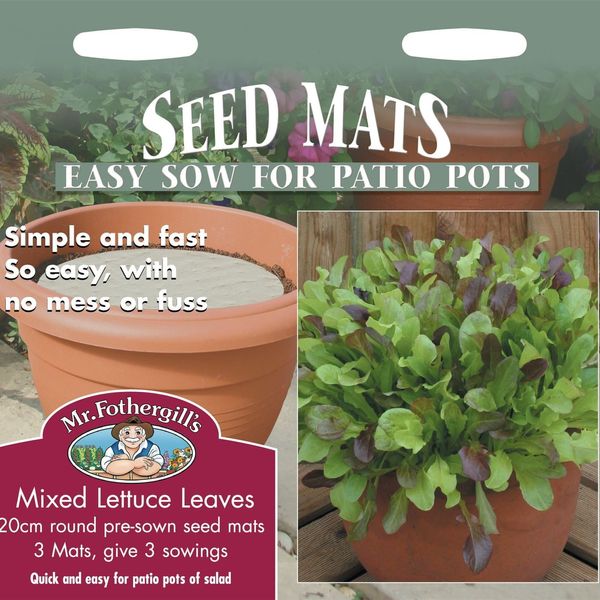 Mr Fothergill's Mixed Lettuce Leaves Seed Mat