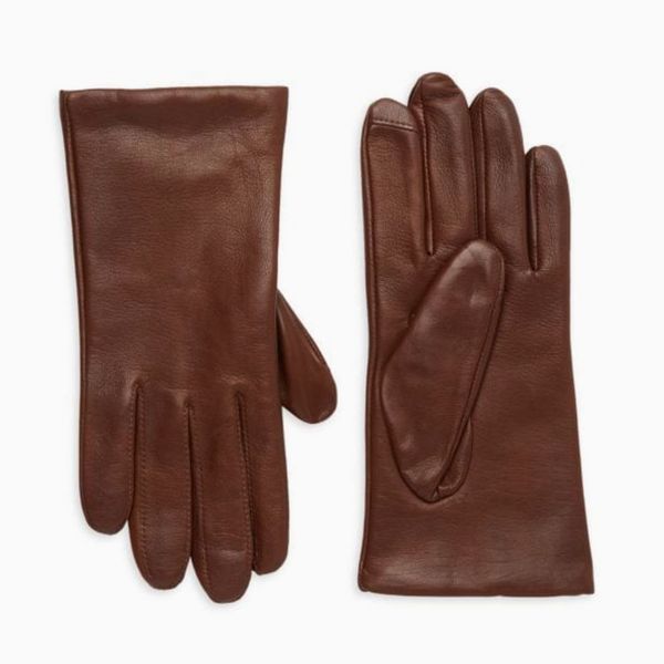 Saks Fifth Avenue Cashmere Lined Leather Gloves