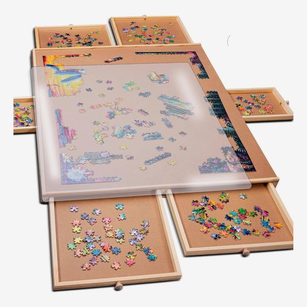 PlayVibe Puzzle Locker 1500 Piece Puzzle Board with Drawers and Cover