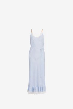 Moschino Lace-Trimmed Slip Maxi Dress