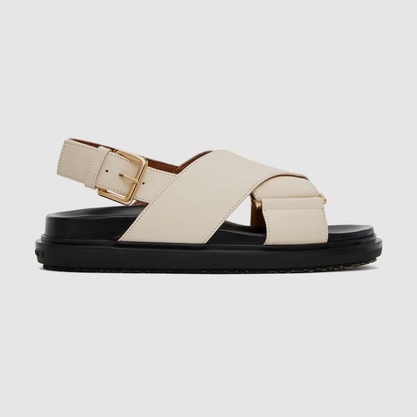 Marni Off-White Fussbett Criss-Cross Sandals