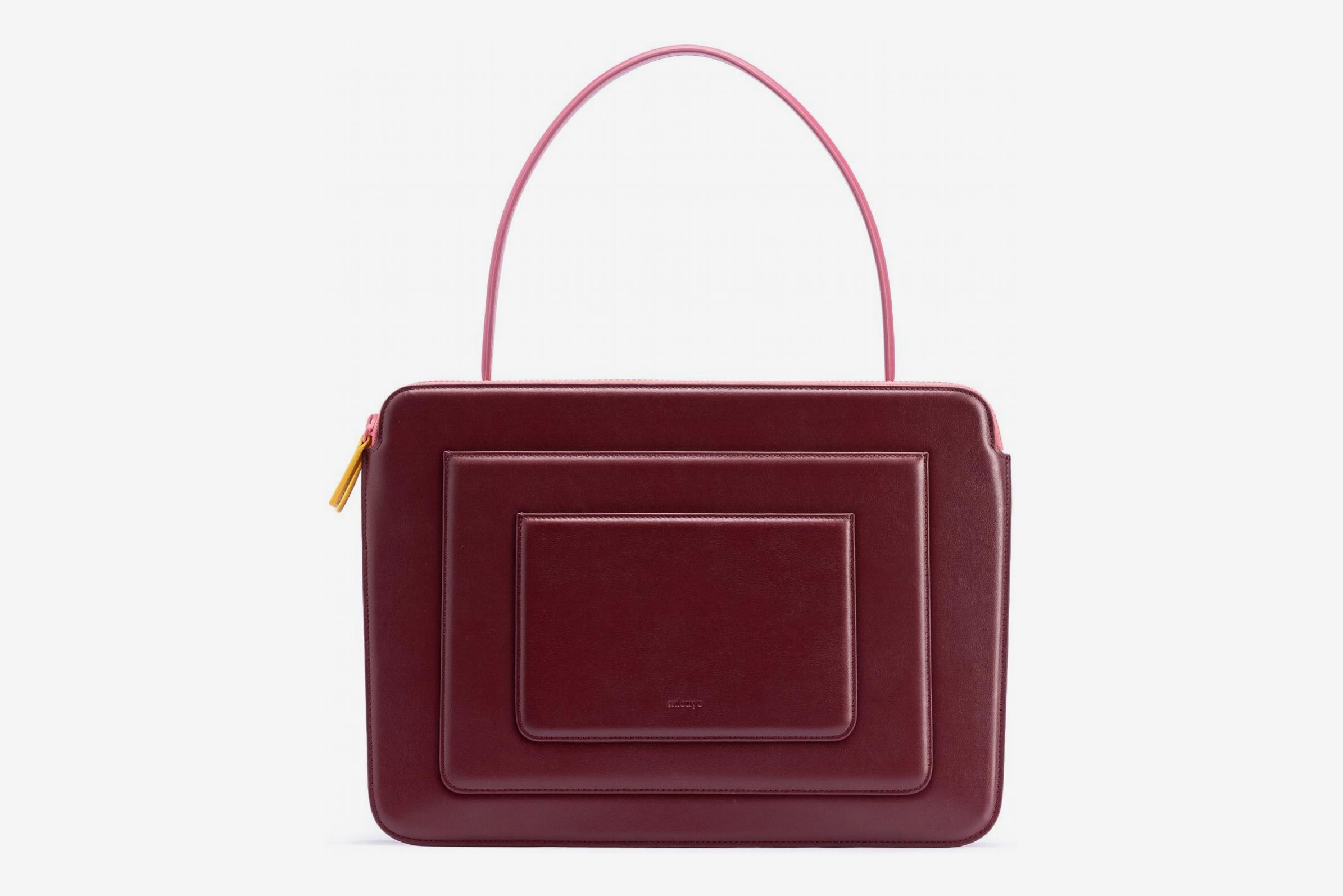 Fashion Woman Pink Shoulder Bags Women Laptop Briefcase Leather Handbags Messenger Bags Designer Ladies Leather Bag for MAC Book,Beige,15.4-inch 