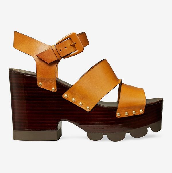 Tory Burch Stud Leather Clog Sandals