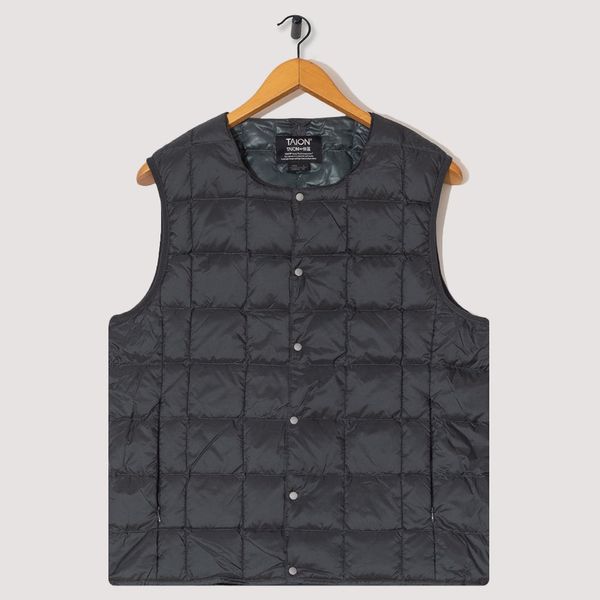 Taion Crew Neck Vest - Charcoal