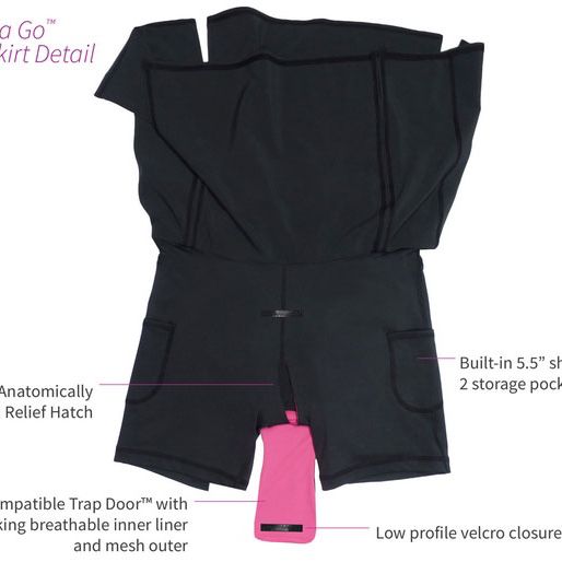 An earlier prototype of the Gotta Go skirt with a smaller 