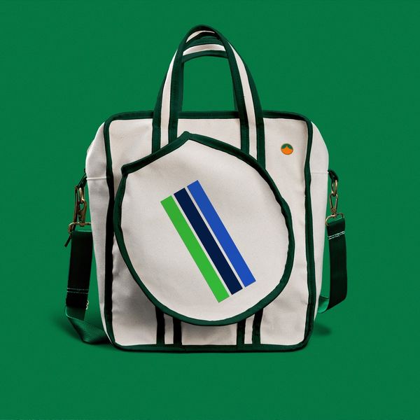 Tangerine Pickleball Bag - Hunter Hamptons Stripe