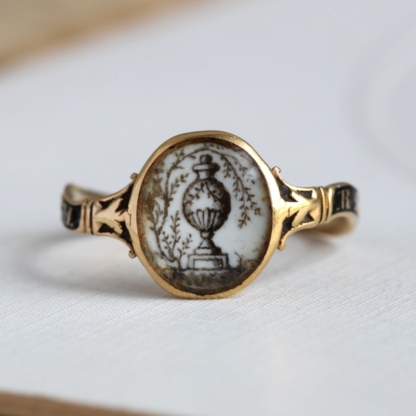 Georgian Mourning Urn Miniature Ring