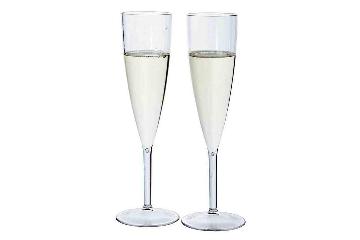 Plastic Champagne Flutes For Parties Wine - Disposable Stemless Champagne Glasses For A Mimosa Bar And Wedding Toasting 9 oz Unbreakable Stemware Cups Clear Like Glass For Cocktail Set of 15 