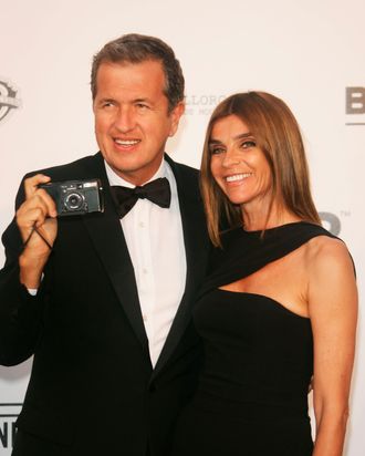 Carine Roitfeld and Mario Testino.