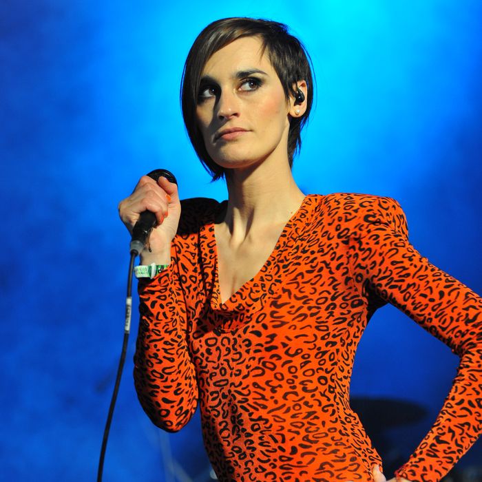 LONDON, UNITED KINGDOM - JUNE 12: Yelle performs on stage during Get Loaded In The Park at Clapham Common on June 12, 2011 in London, United Kingdom. (Photo by C Brandon/Redferns)