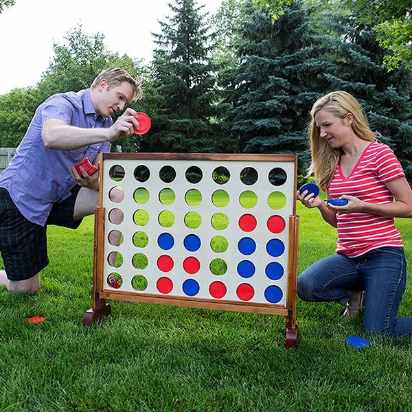 GIANT CONNECT FOUR 4 IN A ROW GARDEN OUTDOOR GAME KIDS ADULTS FAMILY SUMMER FUN 