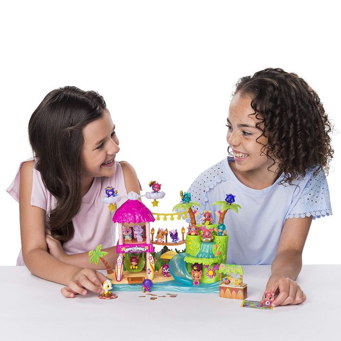 A Hatchimals CollEGGtibles tropical party playset with two towers connected by a bridge, and plenty of accessories. The Strategist - Highly Coveted Hatchimals and Hatchimal Accessories Are Up to 73 Percent Off
