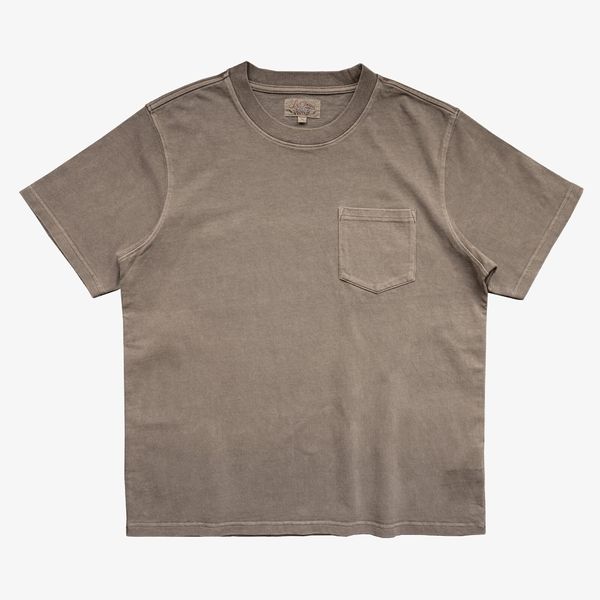 Red Tornado Vintage Batik Pocket Tee - Light Brown