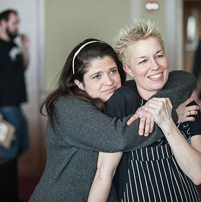 On the contrary, Alexandra Guaranschelli was nervous and on edge all evening long (fear of being chopped, perhaps?).